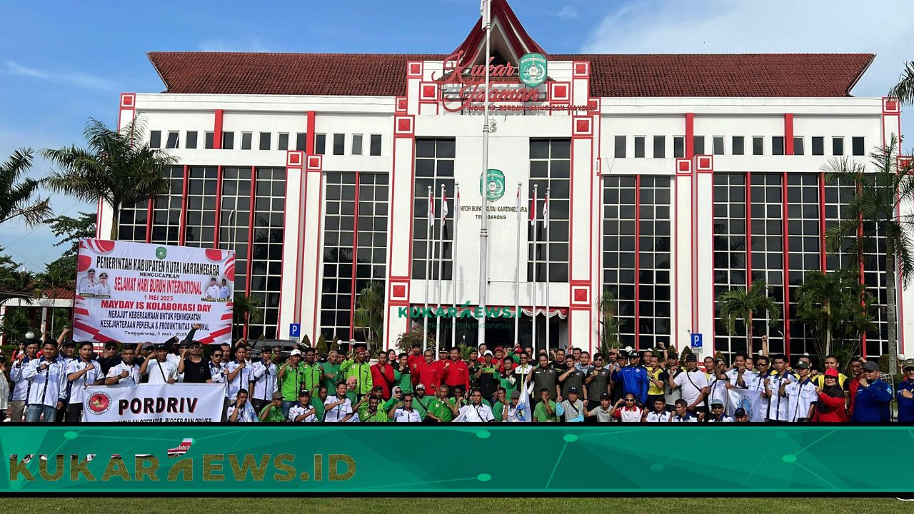 Sekda Sunggono Pimpin Apel Hari Buruh Internasional di Kukar