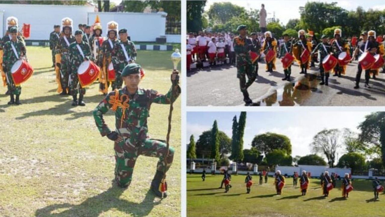 Marching Band Antang Bajela Bulau Tampil Maksimal