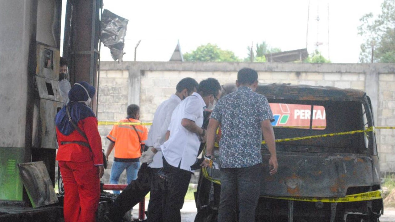 Penyebab Kebakaran Diduga Akibat Sopir Menghidupkan Mobil Saat Masih Proses Pengisian BBM 