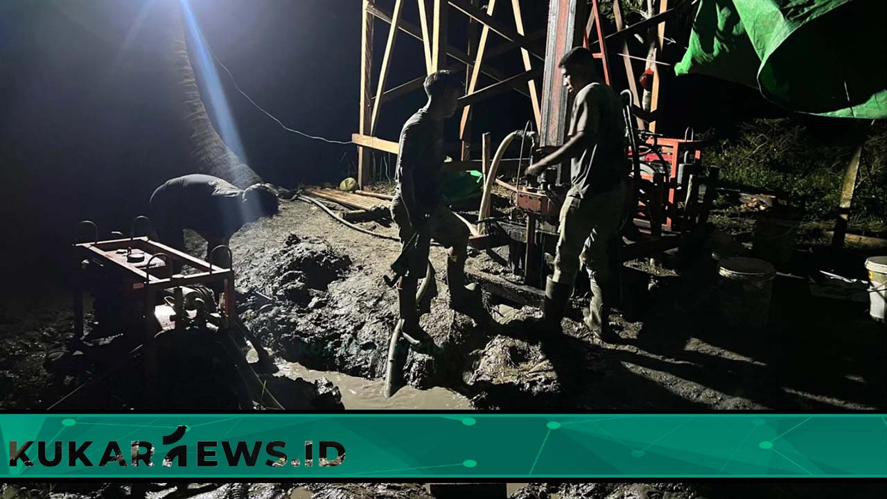 Tim Satgas TMMD 122, Lembur Pengerjaan Sumur Bor